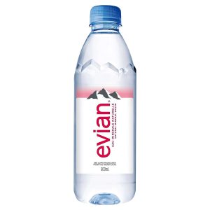 Evian Natural Mineral Water Pure Natural Mineral Water Bottle, 500 ml x 24